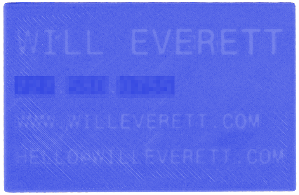 Here's my business card. Please, just email me.